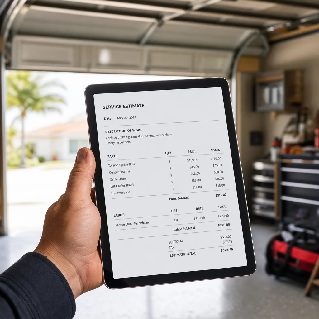 Illustration for garage door repair in Lake Lucerne